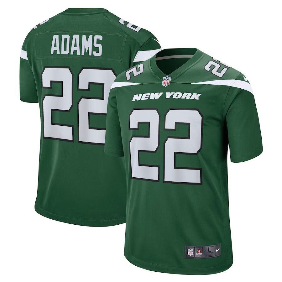 Men New York Jets #22 Tony Adams Nike Gotham Green Game Player NFL Jersey->new york jets->NFL Jersey